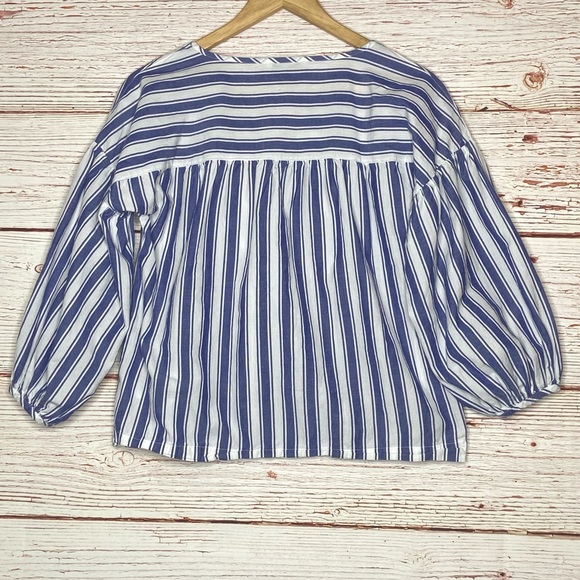 Madewell Peasant Top in Shea Stripe Sz XS - Picture 13 of 15